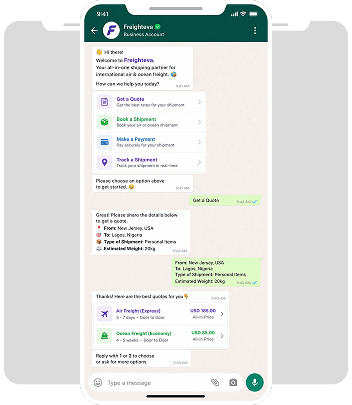 WhatsApp Chat Interface